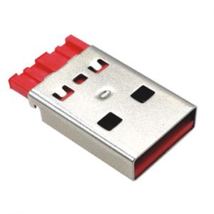 USB A PLUG COPPER RED 3AMP
